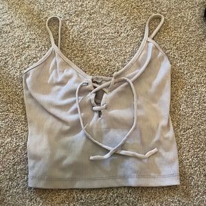 John Galt Brandy Melville Lace up tank light purple color